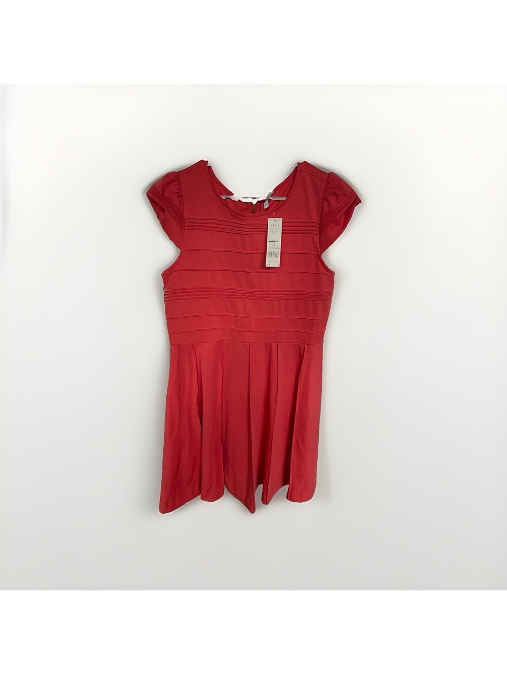 ELLE Dress Size 14 Knit Fit And Flare Coral Women Dress. NWT